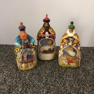 Jim Shore 3 Wisemen Nativity Set "Let Every Heart Prepare Him Room"
